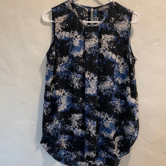 Vince Camuto Tops - Vince Camuto Black, Blue, White Sleeveless Blouse Size Small
